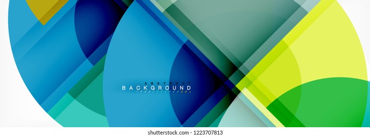 Circle abstract background, vector illustration