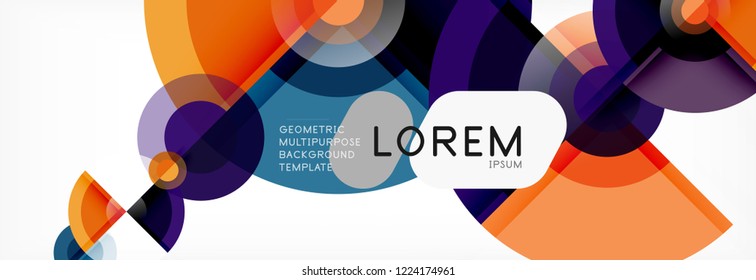Circle abstract background, vector illustration