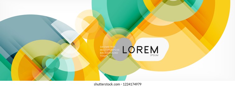 Circle abstract background, vector illustration