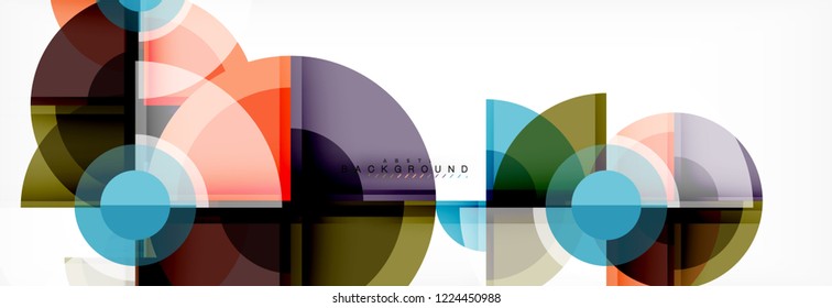 Circle abstract background, vector illustration