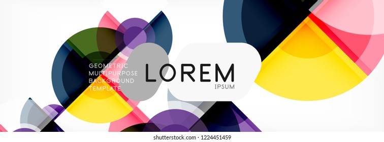 Circle abstract background, vector illustration