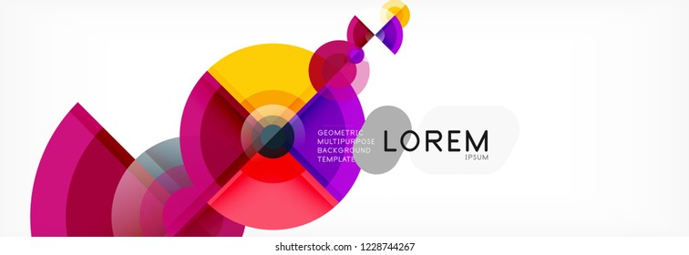 Circle abstract background, vector illustration
