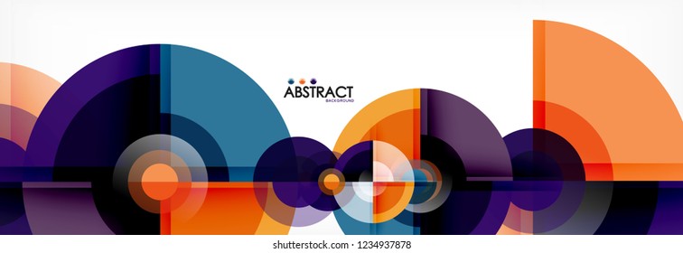 Circle abstract background, vector illustration