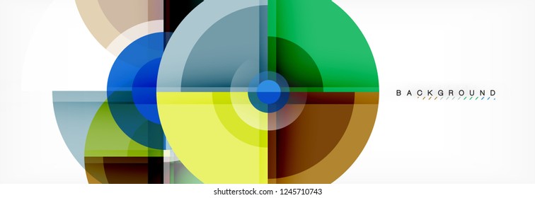 Circle abstract background, vector illustration