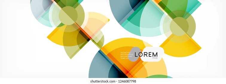 Circle abstract background, vector illustration