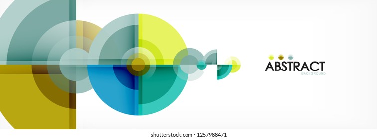 Circle abstract background, vector illustration