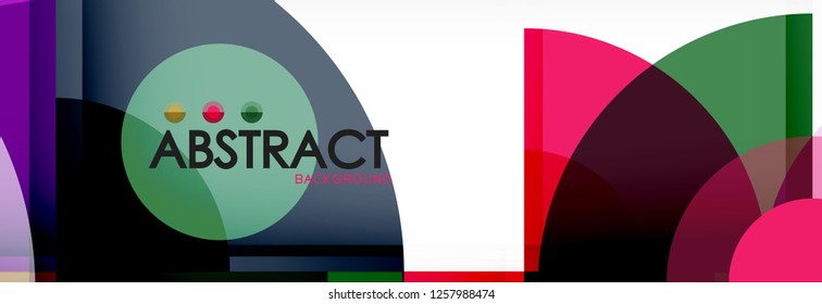 Circle abstract background, vector illustration
