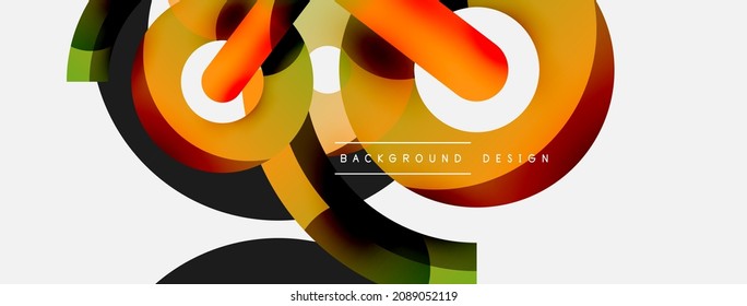 Circle abstract background. Vector illustration for wallpaper banner background card or landing page