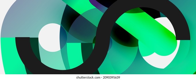 Circle abstract background. Vector illustration for wallpaper banner background card or landing page