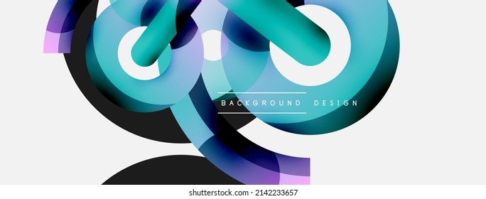 Circle abstract background. Vector illustration for wallpaper banner background card or landing page