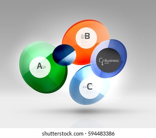 Circle abstract background. Vector template background for print workflow layout, diagram, number options or web design banner