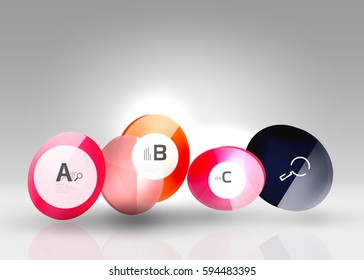 Circle abstract background. Vector template background for print workflow layout, diagram, number options or web design banner