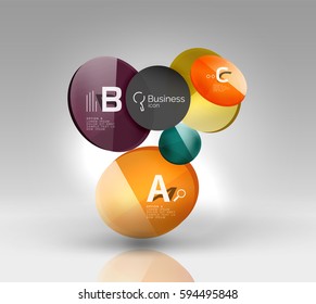 Circle abstract background. Vector template background for print workflow layout, diagram, number options or web design banner