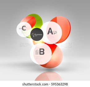 Circle abstract background. Vector template background for print workflow layout, diagram, number options or web design banner