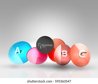 Circle abstract background. Vector template background for print workflow layout, diagram, number options or web design banner