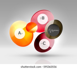 Circle abstract background. Vector template background for print workflow layout, diagram, number options or web design banner