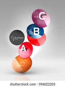 Circle abstract background. Vector template background for print workflow layout, diagram, number options or web design banner