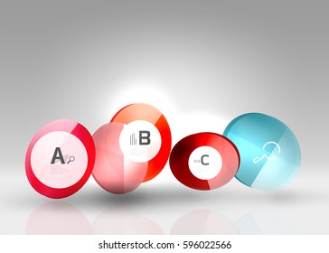 Circle abstract background. Vector template background for print workflow layout, diagram, number options or web design banner