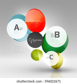 Circle abstract background. Vector template background for print workflow layout, diagram, number options or web design banner