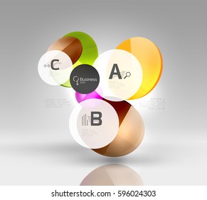 Circle abstract background. Vector template background for print workflow layout, diagram, number options or web design banner