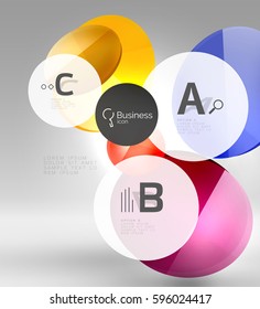 Circle abstract background. Vector template background for print workflow layout, diagram, number options or web design banner