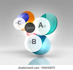 Circle abstract background. Vector template background for print workflow layout, diagram, number options or web design banner