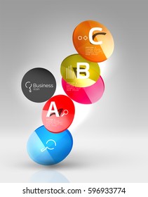 Circle abstract background. Vector template background for print workflow layout, diagram, number options or web design banner