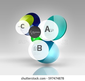 Circle abstract background. Vector template background for print workflow layout, diagram, number options or web design banner