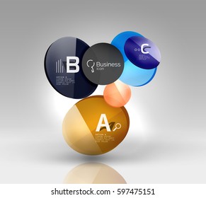 Circle abstract background. Vector template background for print workflow layout, diagram, number options or web design banner