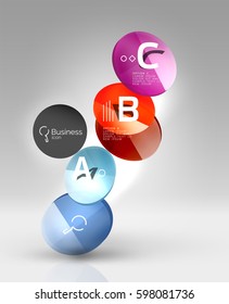 Circle abstract background. Vector template background for print workflow layout, diagram, number options or web design banner