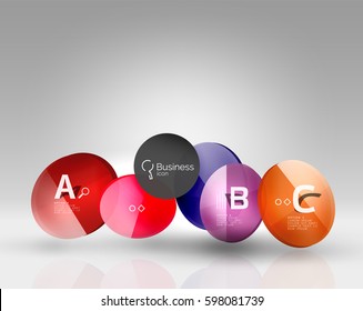 Circle abstract background. Vector template background for print workflow layout, diagram, number options or web design banner