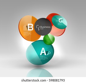 Circle abstract background. Vector template background for print workflow layout, diagram, number options or web design banner
