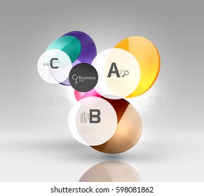 Circle abstract background. Vector template background for print workflow layout, diagram, number options or web design banner