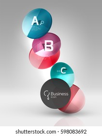 Circle abstract background. Vector template background for print workflow layout, diagram, number options or web design banner