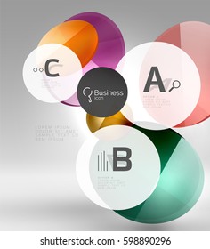 Circle abstract background. Vector template background for print workflow layout, diagram, number options or web design banner