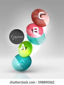 Circle abstract background. Vector template background for print workflow layout, diagram, number options or web design banner