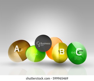 Circle abstract background. Vector template background for print workflow layout, diagram, number options or web design banner