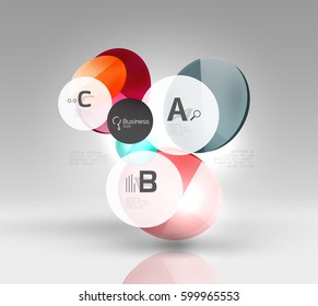 Circle abstract background. Vector template background for print workflow layout, diagram, number options or web design banner
