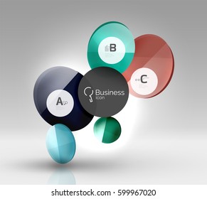 Circle abstract background. Vector template background for print workflow layout, diagram, number options or web design banner