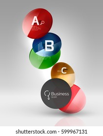 Circle abstract background. Vector template background for print workflow layout, diagram, number options or web design banner