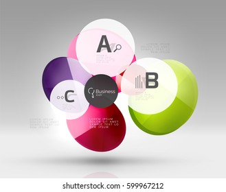 Circle abstract background. Vector template background for print workflow layout, diagram, number options or web design banner