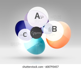 Circle abstract background. Vector template background for print workflow layout, diagram, number options or web design banner