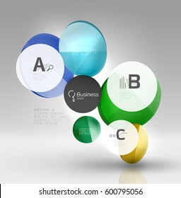 Circle abstract background. Vector template background for print workflow layout, diagram, number options or web design banner