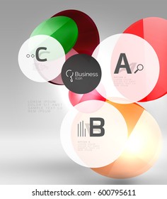 Circle abstract background. Vector template background for print workflow layout, diagram, number options or web design banner