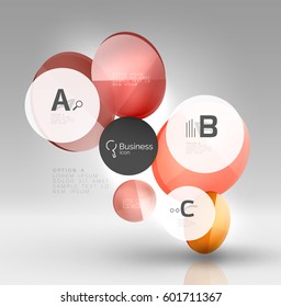 Circle abstract background. Vector template background for print workflow layout, diagram, number options or web design banner