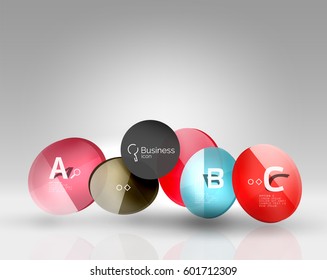 Circle abstract background. Vector template background for print workflow layout, diagram, number options or web design banner