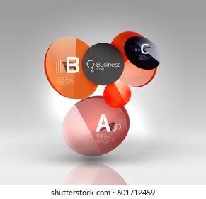 Circle abstract background. Vector template background for print workflow layout, diagram, number options or web design banner