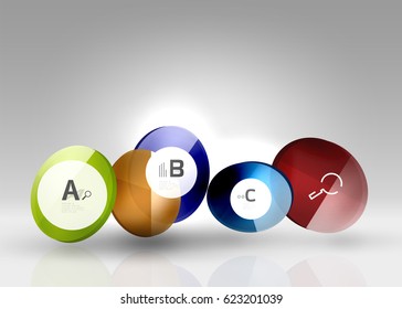 Circle abstract background. Vector template background for print workflow layout, diagram, number options or web design banner