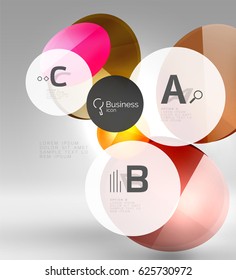 Circle abstract background. Vector template background for print workflow layout, diagram, number options or web design banner