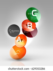 Circle abstract background. Vector template background for print workflow layout, diagram, number options or web design banner